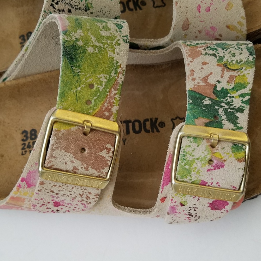 Birkenstock Arizona Flower Crush Beige Suede - Picture 3 of 7